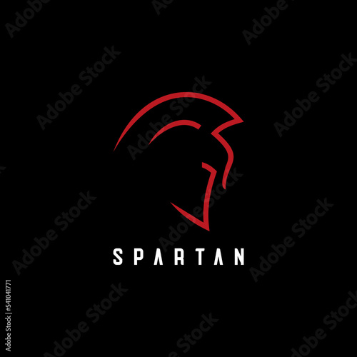 Spartan or titan logo vector line art
