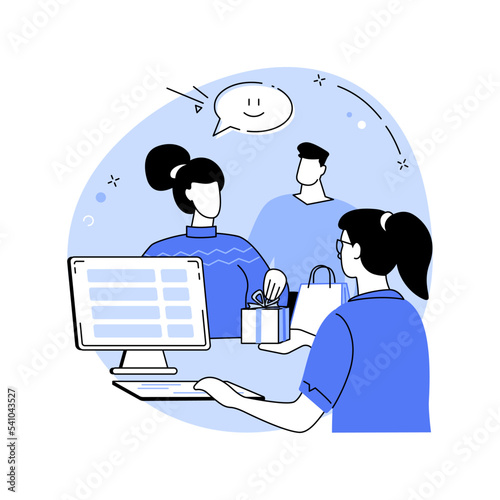 Gift with purchase isolated cartoon vector illustrations.