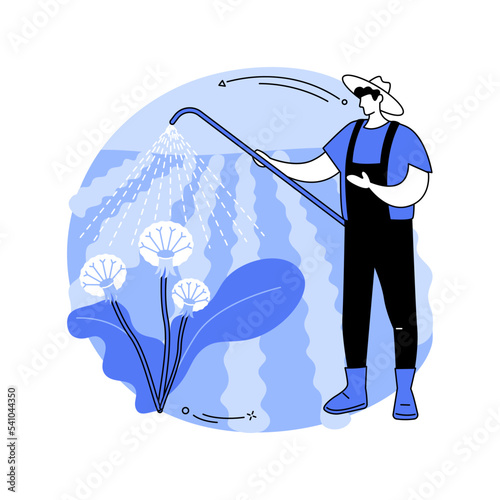 Selective herbicides isolated cartoon vector illustrations.