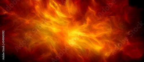 A Red And Yellow Fire With A Black Background, Dreamy Graphic Resource Abstract Texture Concept Background Wallpaper. Graphic Resource Overlay.