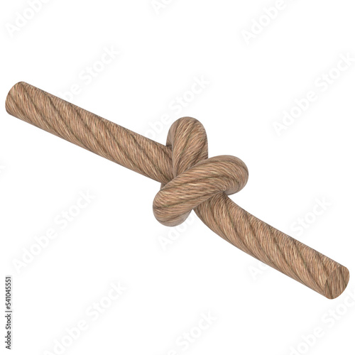 3d rendering illustration of a generic tied knot