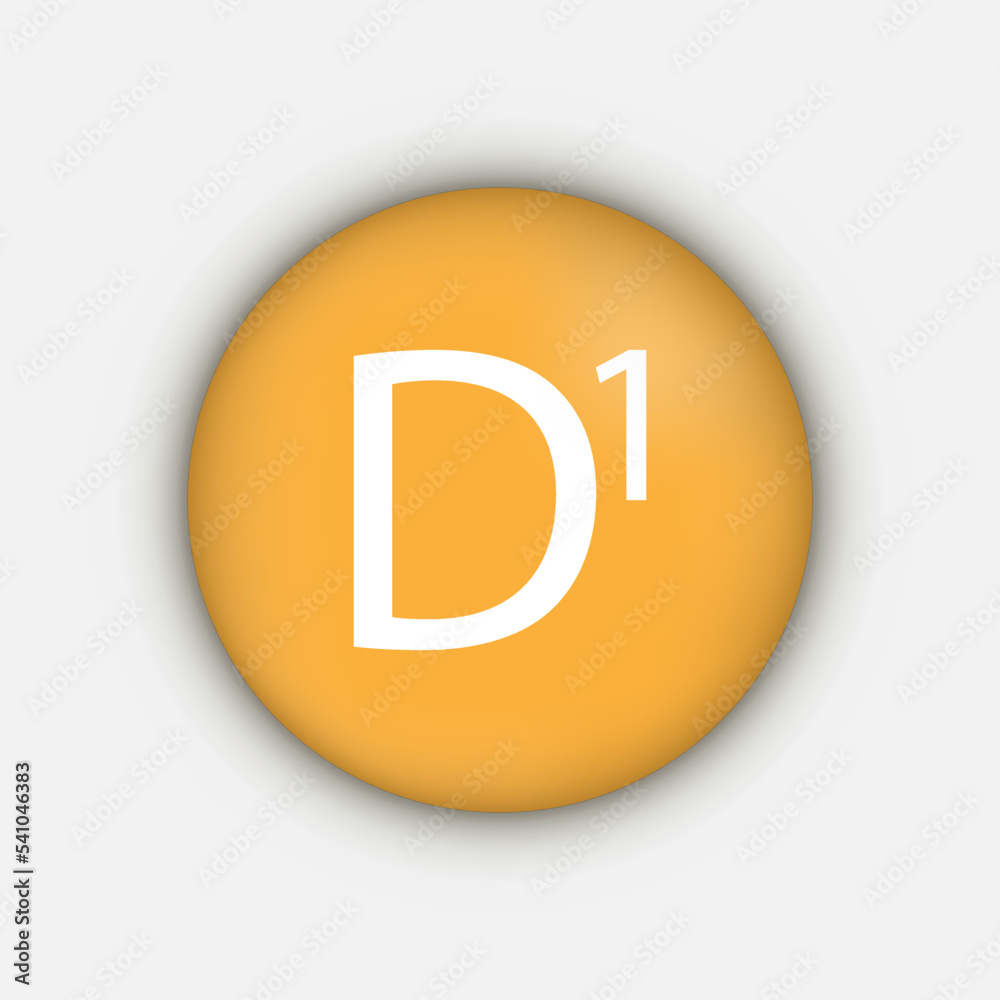 Vitamin D 1 symbol. Vector illustration. Vitamin D 1 symbol. Vector illustration.
