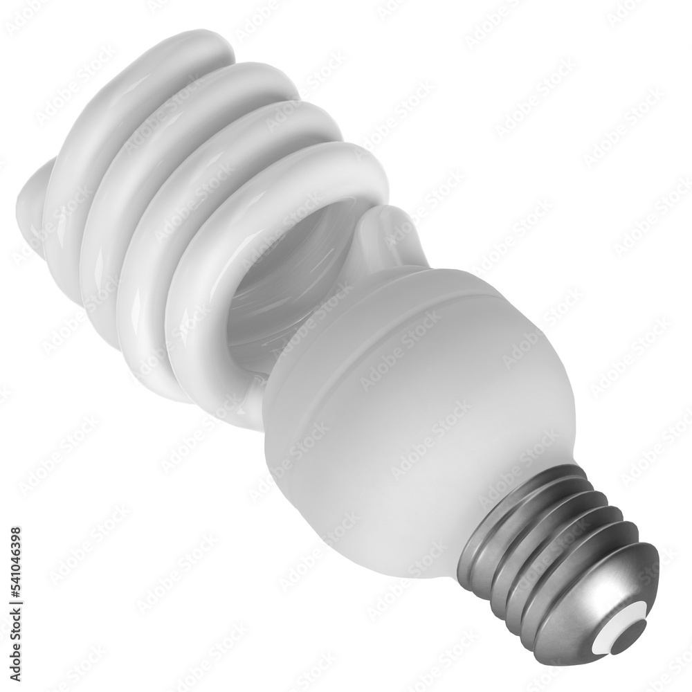 3d rendering illustration of an energy saving light bulb lamp 3d rendering illustration of an energy saving light bulb lamp