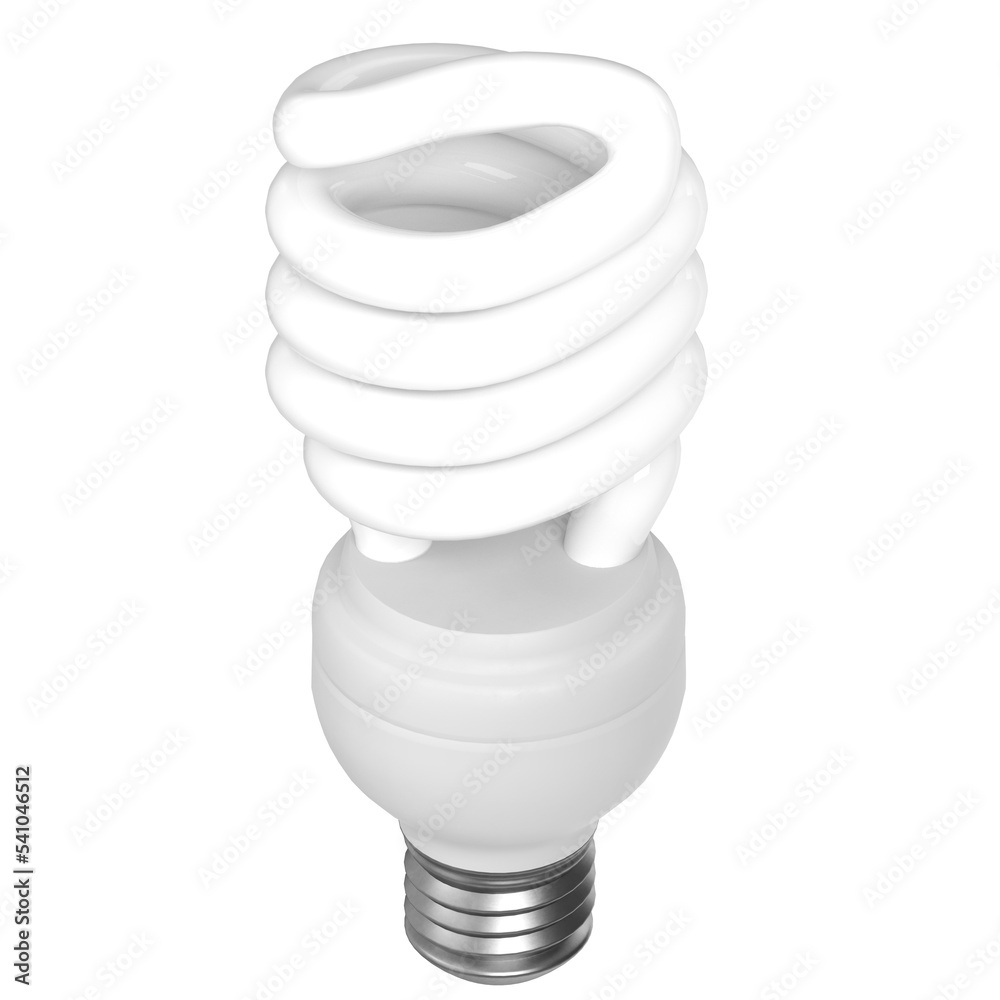 3d rendering illustration of an energy saving light bulb lamp 3d rendering illustration of an energy saving light bulb lamp