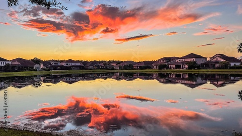 sunset over the pond © Polina