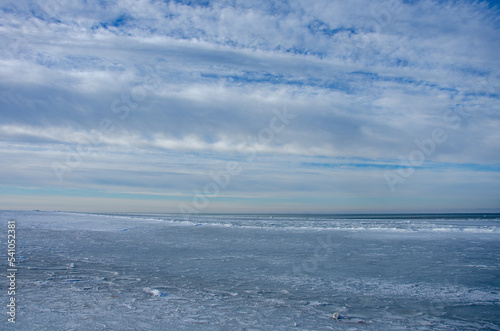 clouds over the frozen sea