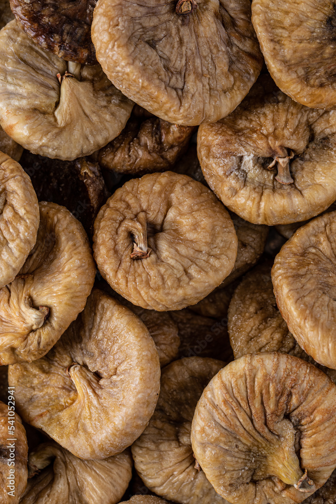 Top view of dehydrated Turkish figs Top view of dehydrated Turkish figs