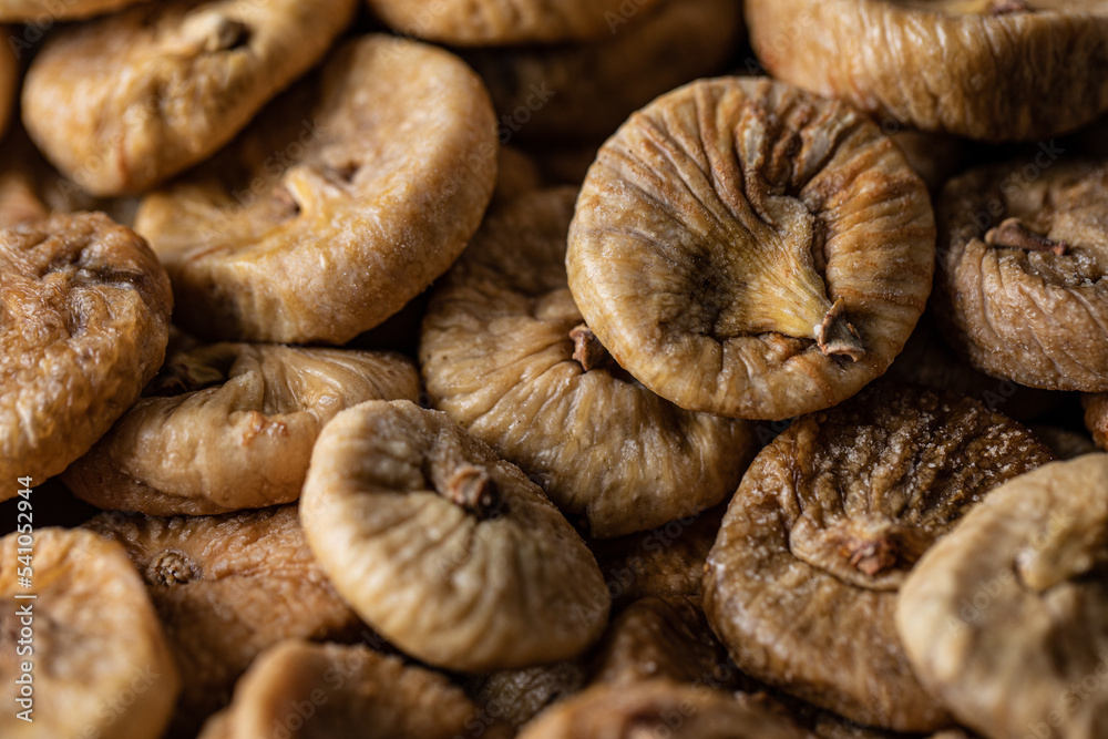 Top view of dehydrated Turkish figs Top view of dehydrated Turkish figs