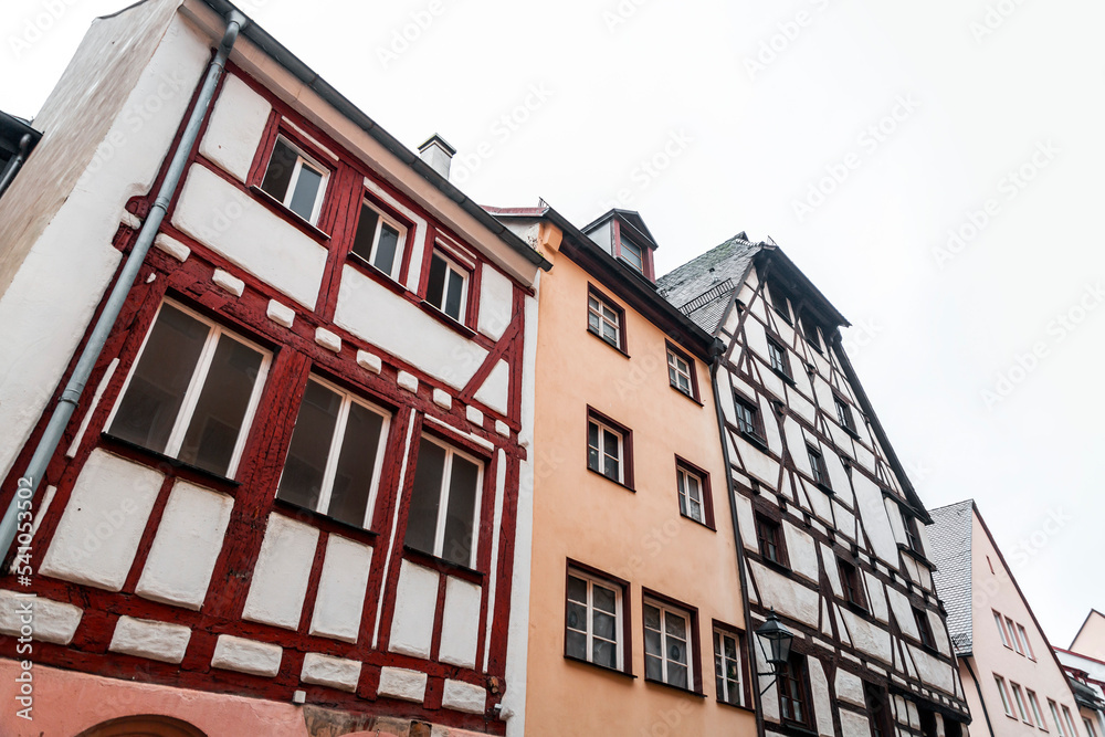 Generic architecture and street view from Bergstrasse, Nuremberg, Germany
