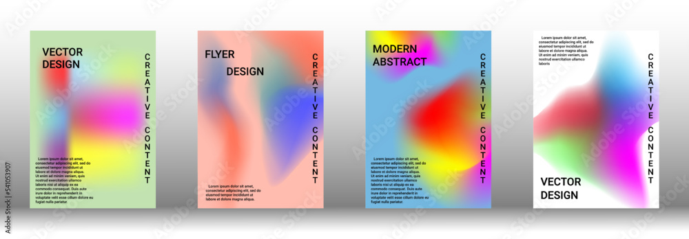 Artistic covers design. Creative fluid colors backgrounds. Set of abstract covers