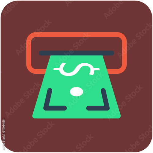 Atm Withdrawal Vector Icon