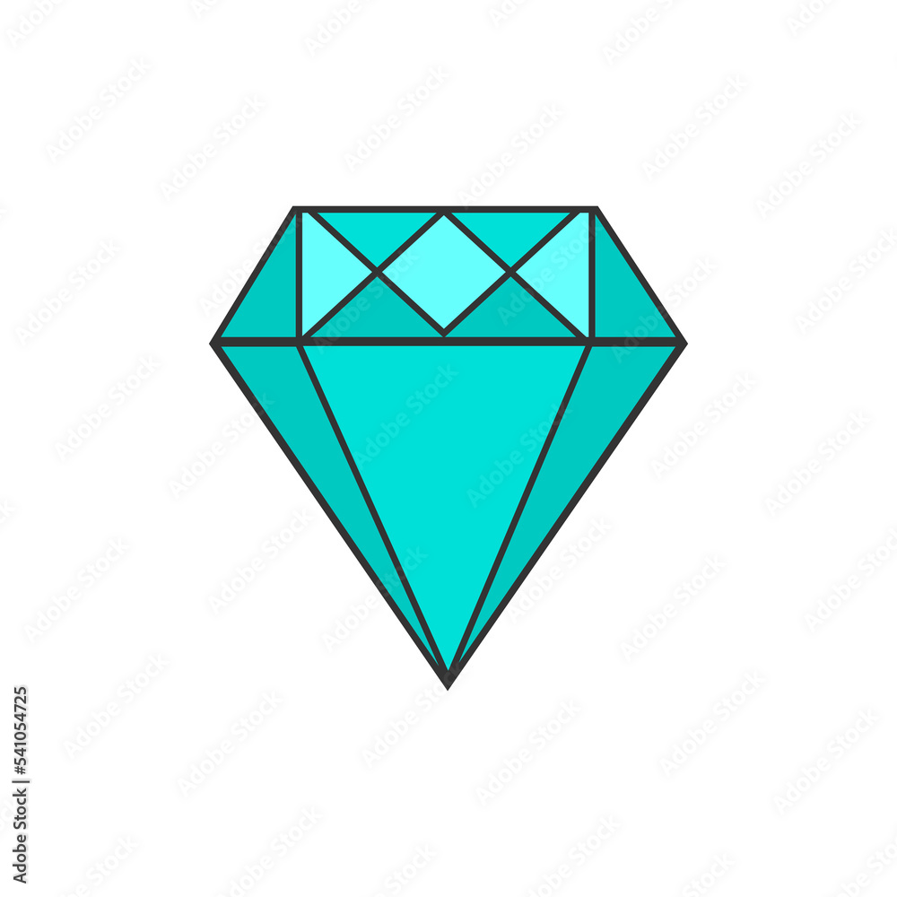 Diamond logo. Blue diamond symbol. Jewelry shop sign. Diamond logo. Blue diamond symbol. Jewelry shop sign.
