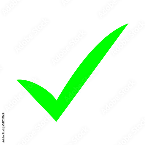 green check mark sign for graphic design element