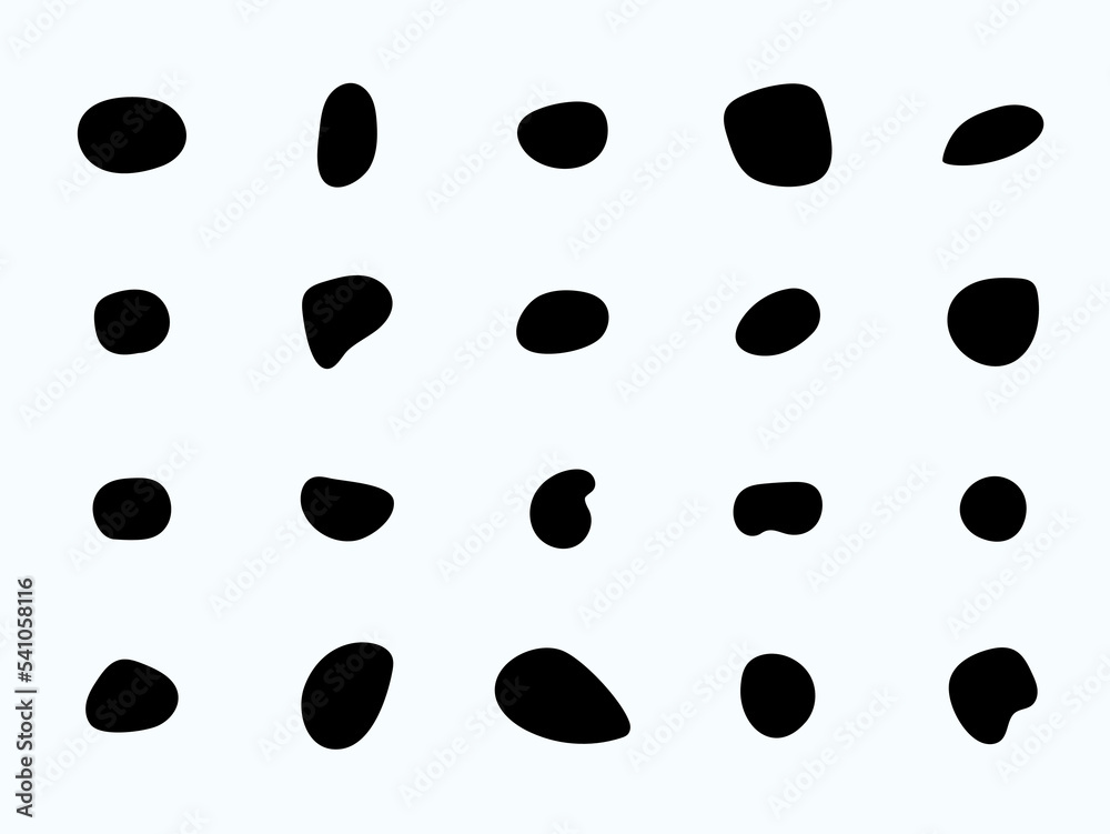 Random blob organic pattern spot shape. Amorphous ink blob geometric round pattern Random blob organic pattern spot shape. Amorphous ink blob geometric round pattern