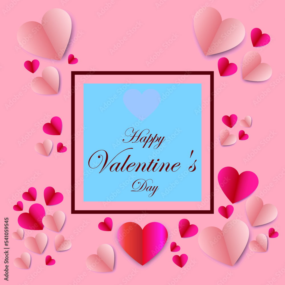 Happy Valentine's Day. Valentine's day background with hearts.