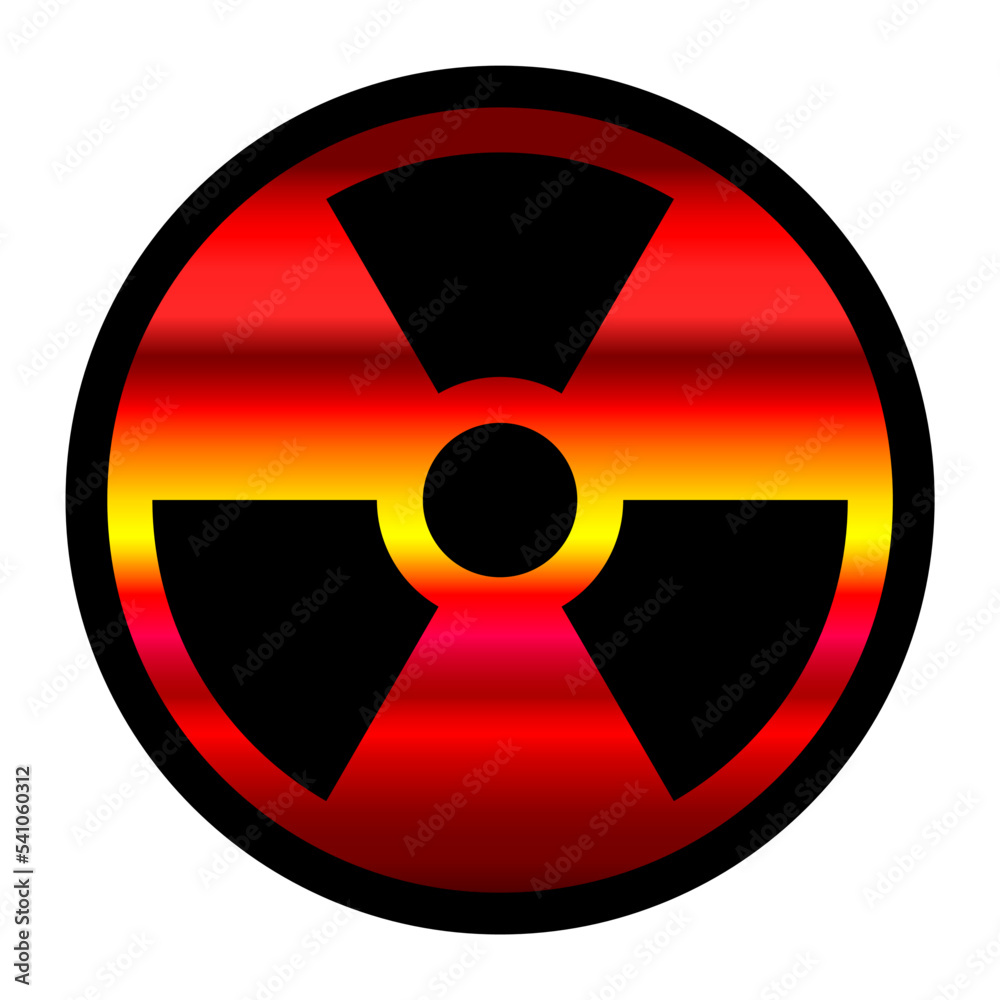 Fototapeta premium Radioactivity warning sign