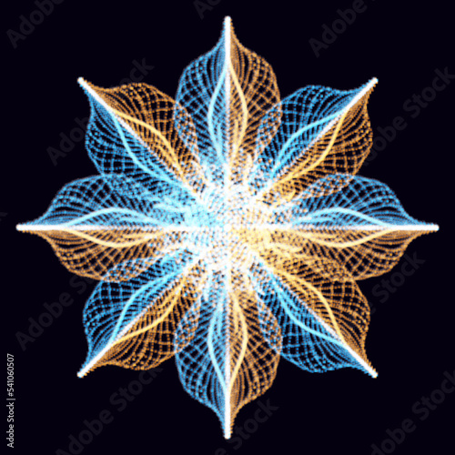 Abstract biological object. Vector illustration. Science design illustration.