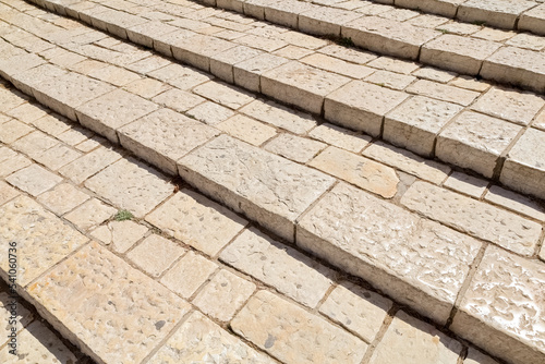 Steps made of paving stones...
