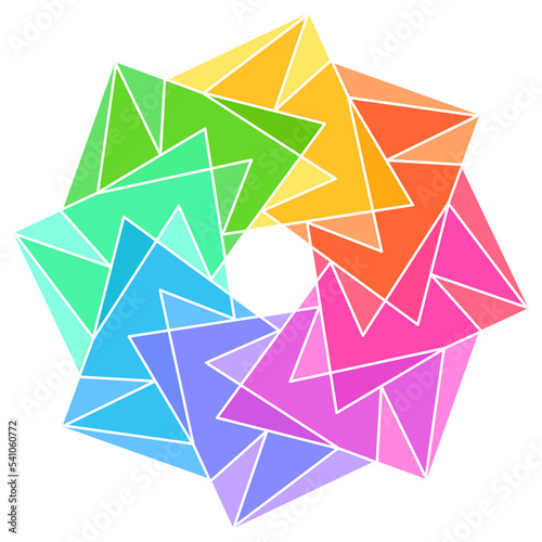 Abstract Geometric Rainbow Polygon-8bb7