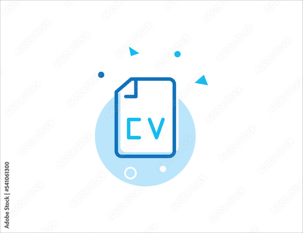 Fototapeta premium Resume Stroke Line Icon