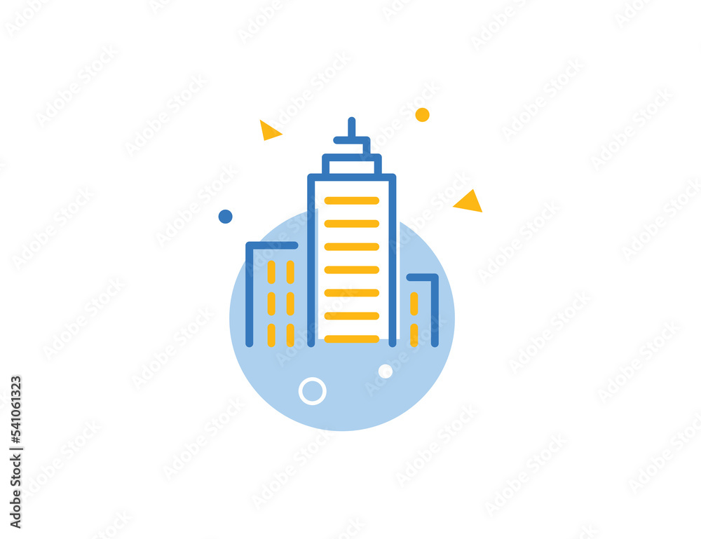 Business Building Stroke Line Icon Business Building Stroke Line Icon