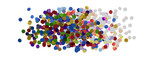 Multicolor confetti abstract background with a lot of falling pieces, isolated