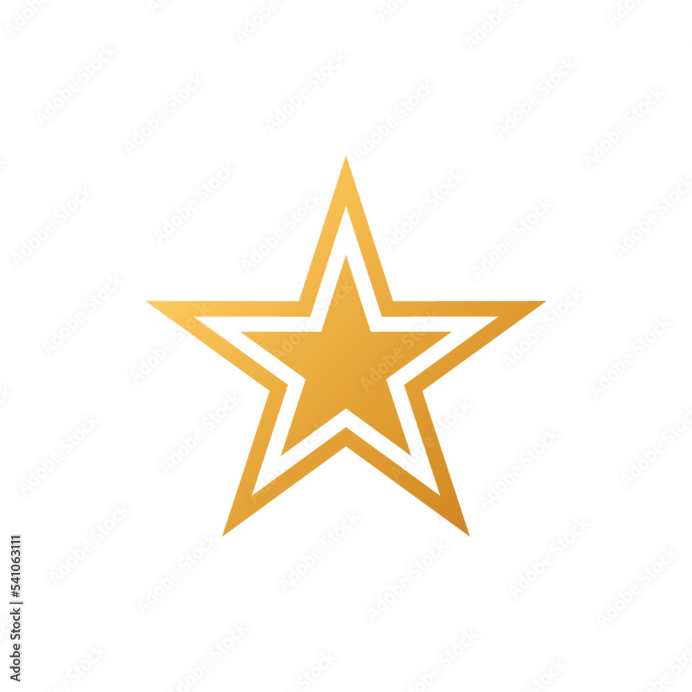 Fototapeta premium Decorative Star Icon Vector Logo Template
