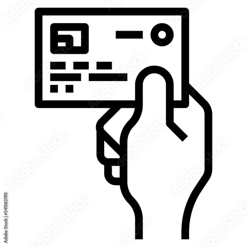 credit card line icon