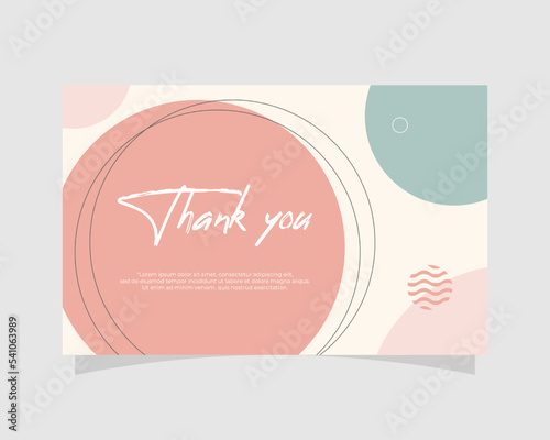 Template thank you card minimalist background