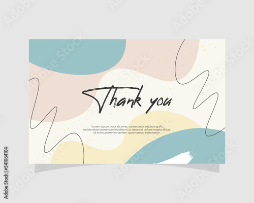 Template thank you card minimalist background