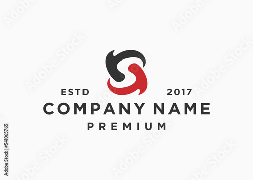 letter st logo design vector illustration template