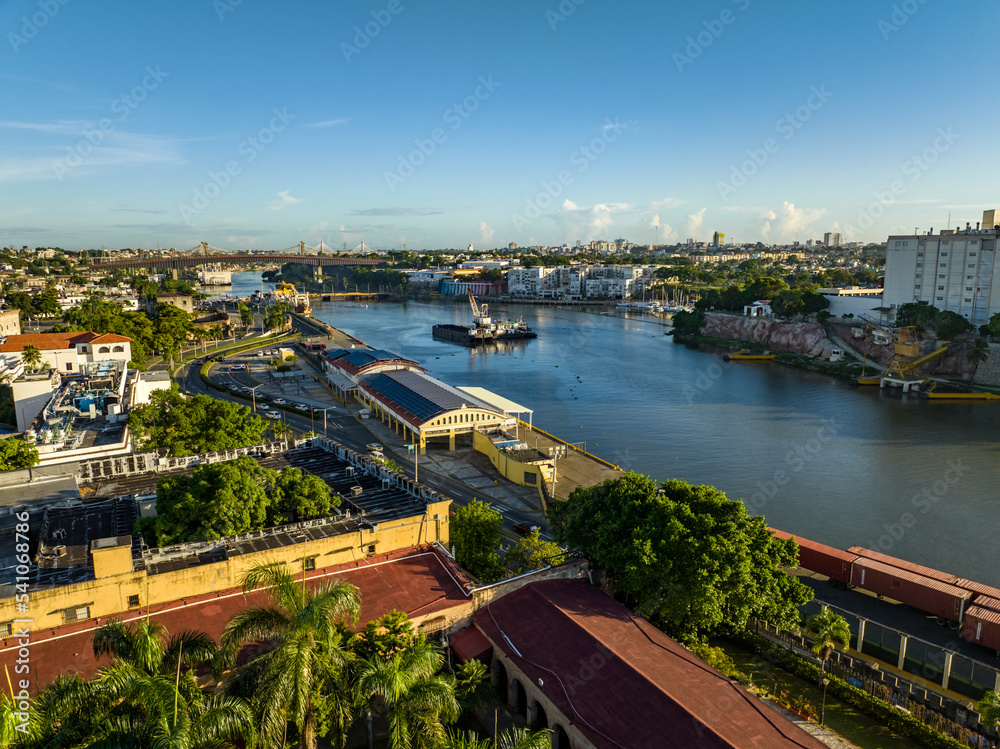 Fototapeta premium Rio Ozama, Zona Colonial, Santo Domingo, Dominican Republic.