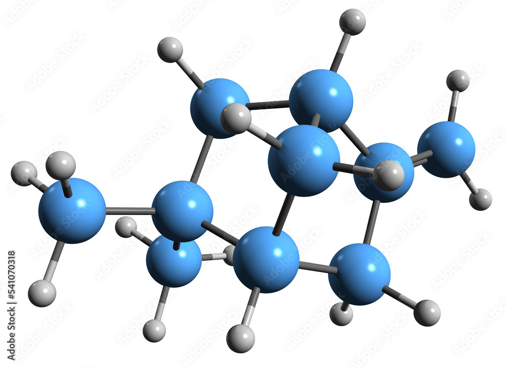 3D image of beta-fenchene skeletal formula - molecular chemical ...