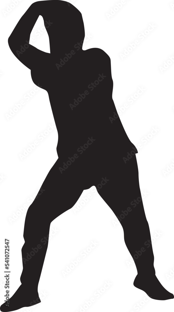 silhouette of a hip-hop dancer