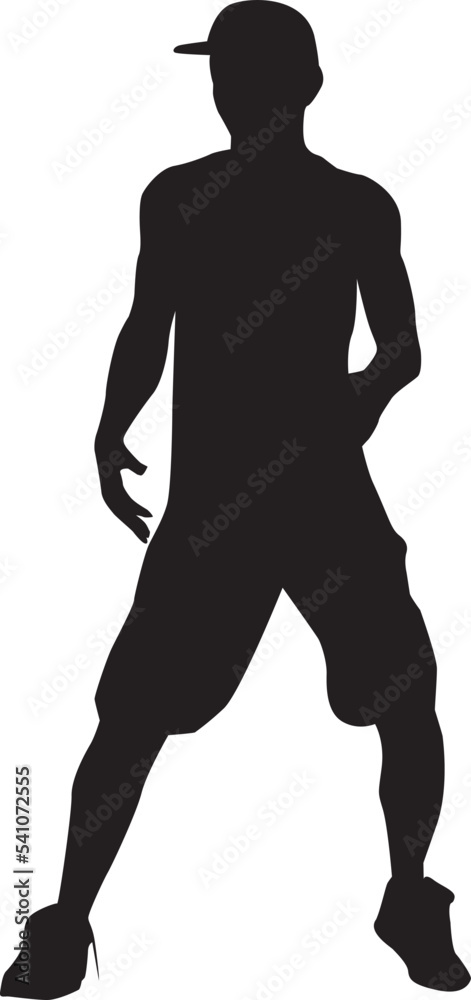 silhouette of a hip-hop dancer silhouette of a hip-hop dancer