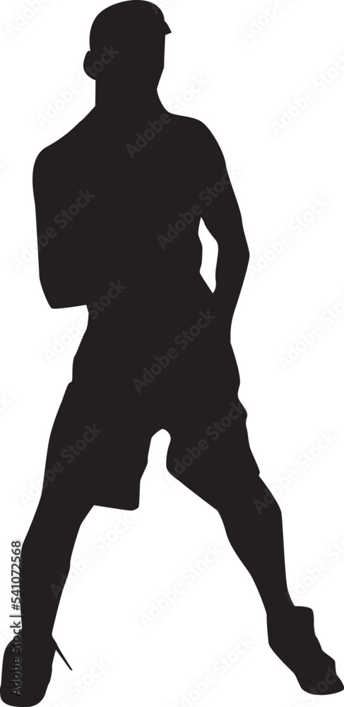 silhouette of a hip-hop dancer silhouette of a hip-hop dancer