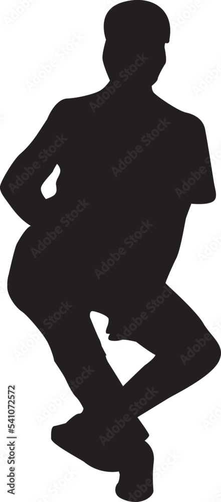 silhouette of a hip-hop dancer