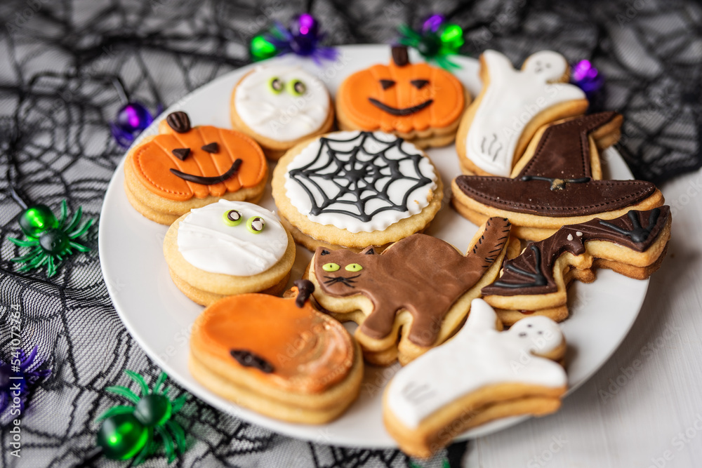 halloween dessert sweet baked trick or treat cookies, cake, bisquits shaped pumpkin, ghost, with, halloween dessert sweet baked trick or treat cookies, cake, bisquits shaped pumpkin, ghost, with,