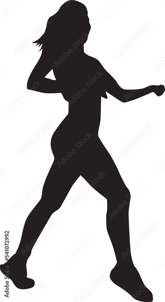 silhouette of a hip-hop dancer silhouette of a hip-hop dancer