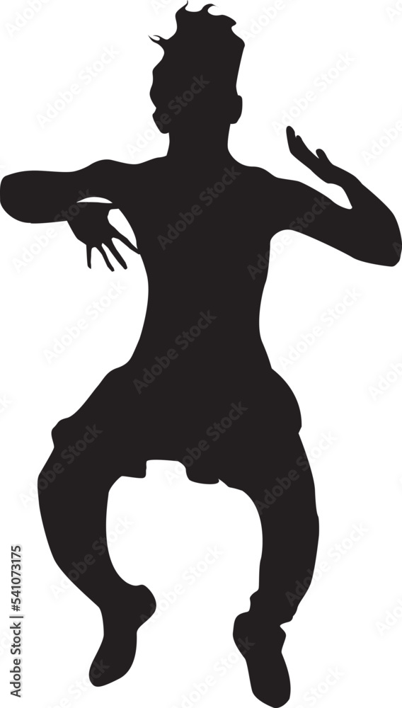 silhouette of a hip-hop dancer silhouette of a hip-hop dancer