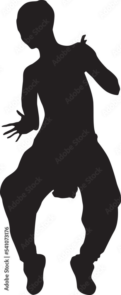 silhouette of a hip-hop dancer silhouette of a hip-hop dancer