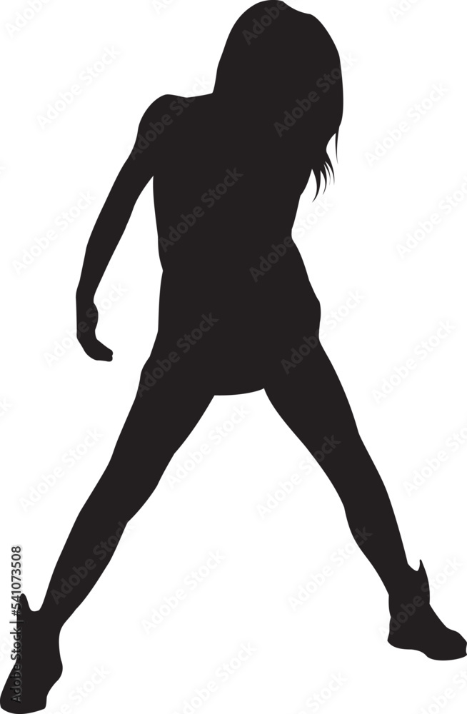silhouette of a hip-hop dancer silhouette of a hip-hop dancer
