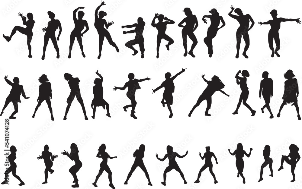 silhouette of a hip-hop dancer