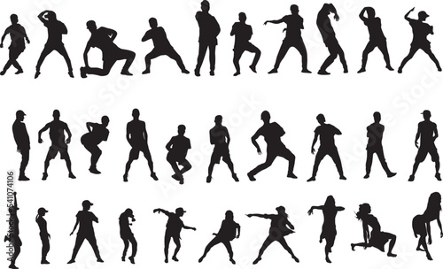 silhouette of a hip-hop dancer