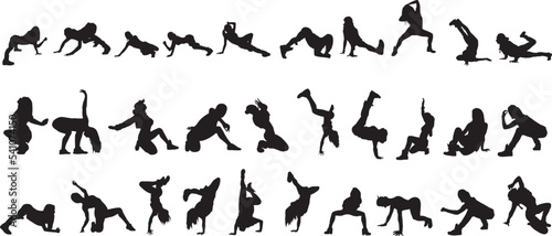 silhouette of a hip-hop dancer