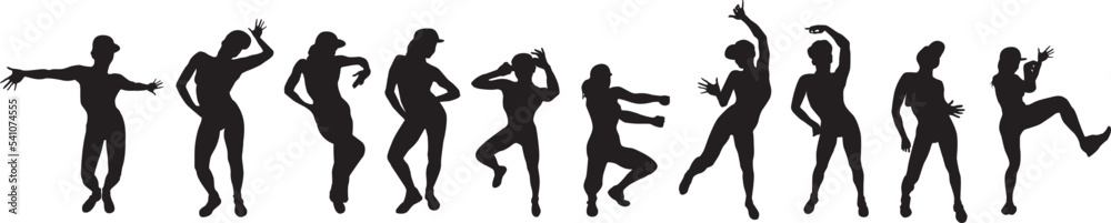 silhouette of a hip-hop dancer silhouette of a hip-hop dancer