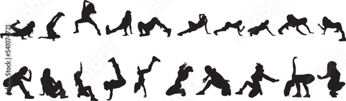 silhouette of a hip-hop dancer