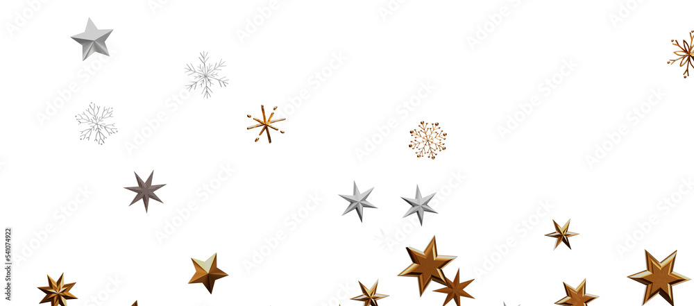 new year pattern. Christmas theme, golden openwork shiny snowflakes, star, 3D rendering. new year pattern. Christmas theme, golden openwork shiny snowflakes, star, 3D rendering.