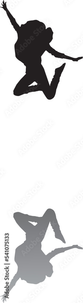 Naklejka premium silhouette of a hip-hop dancer