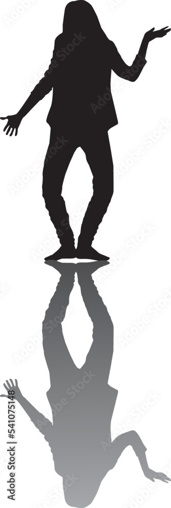 silhouette of a hip-hop dancer